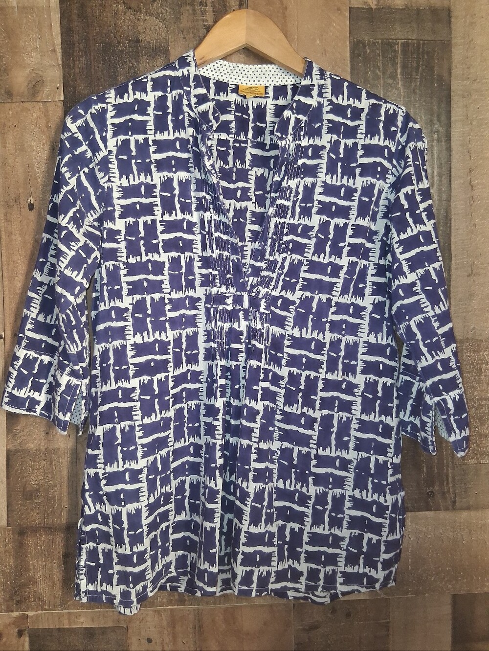 Roberta Roller Rabbit Top Cotton Blouse Size Small Blue